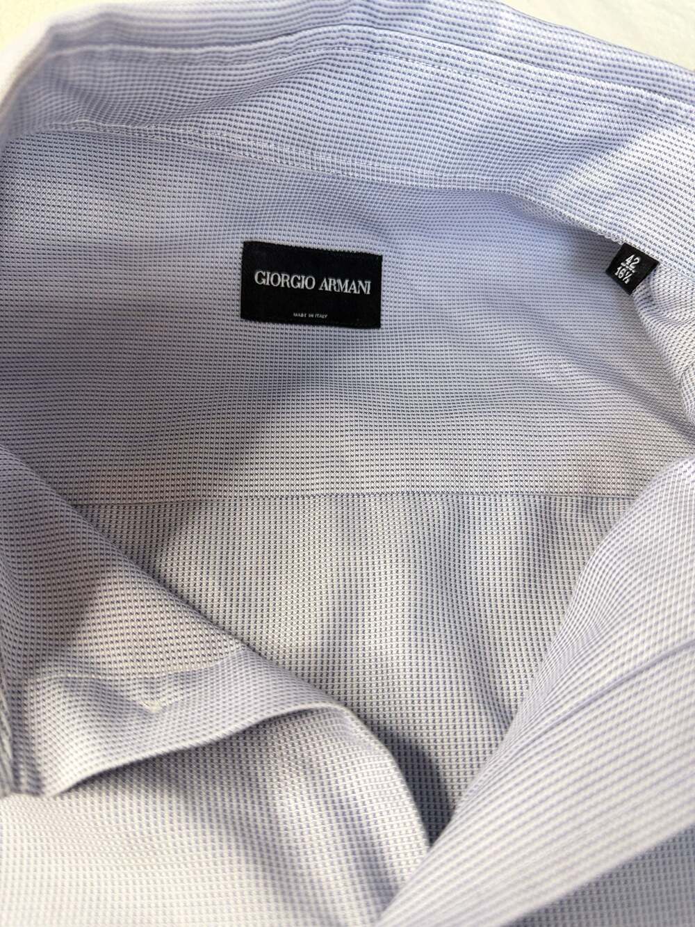 90s Giorgio Armani Archive Microcheck Button Up Shirt… - Gem